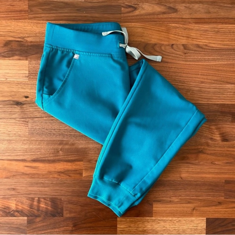 Figs teal joggers medium tall